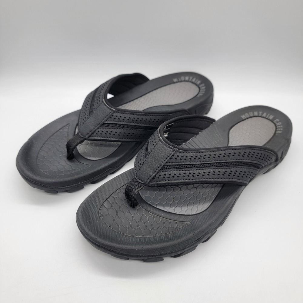 Mountain Creek Flip Flops Sandals Mens Black Size 12 tread Reef Summer